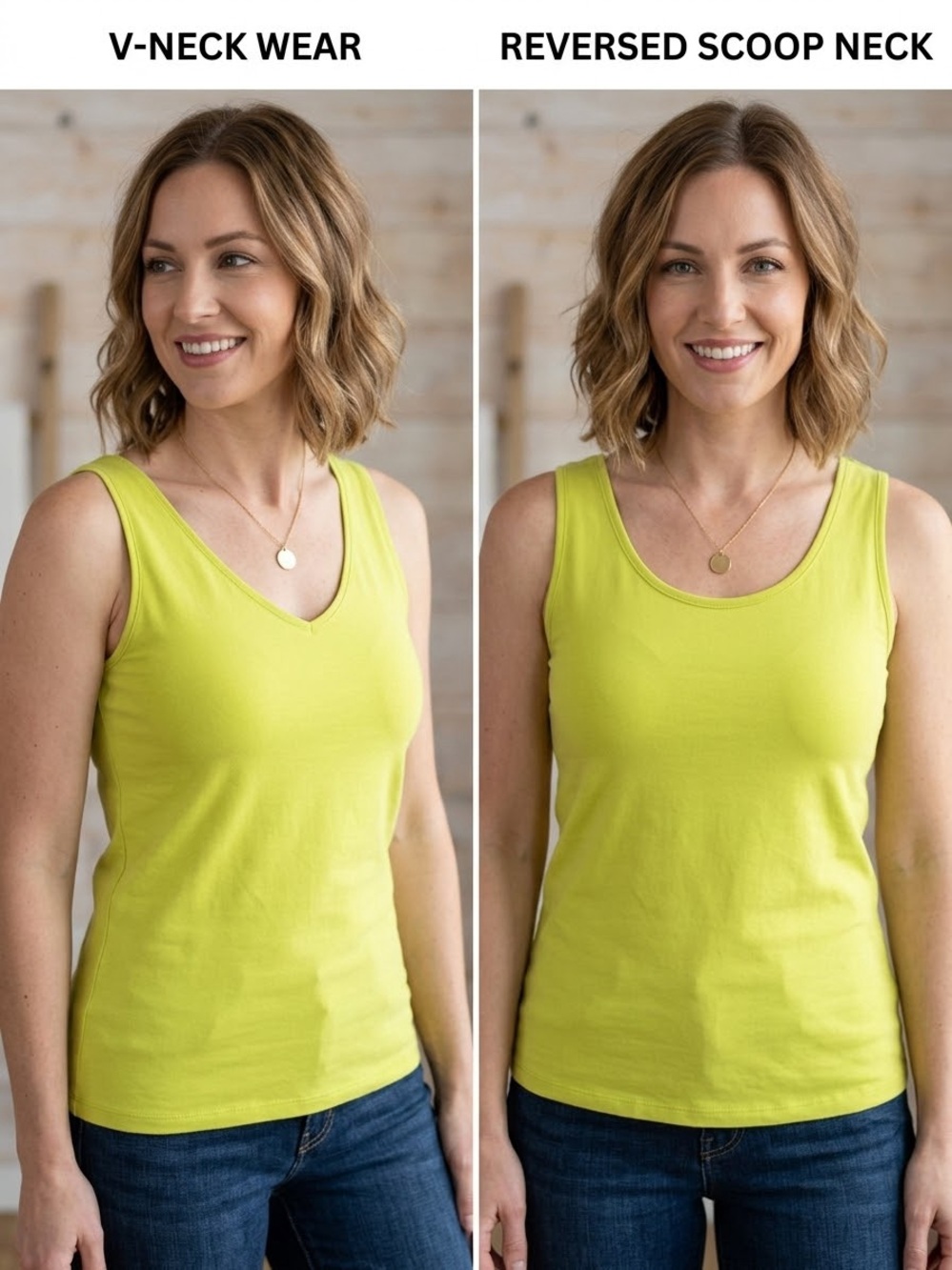 J.Jill Perfect Reversible Tank Citron Lime Green XL NWT Cotton Stretch Top